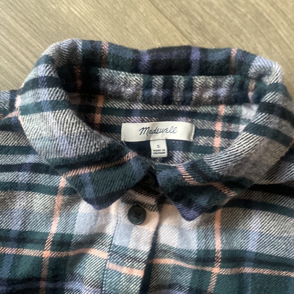Madewell Flannel Sunday Shirt in Cronston Plaid size Small J80 - Picture 9 of 10